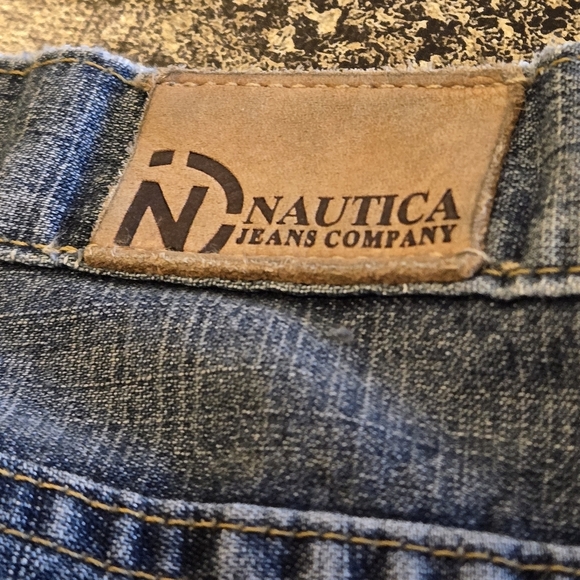 Y2k Vintage Nautica Blue Jeans Women 2 button Zip Closure size 14 - Picture 7 of 14